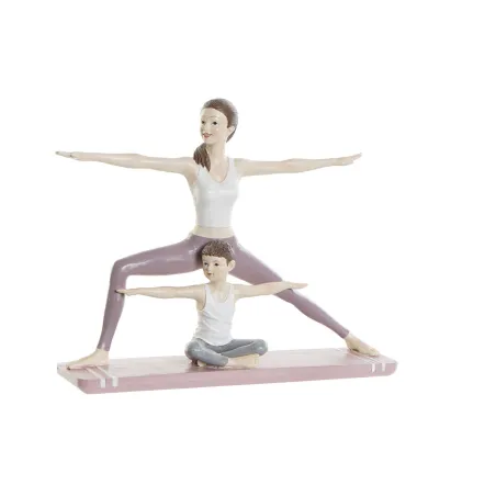 Decorative Figure DKD Home Decor 24 x 6,5 x 19,5 cm Scandi Pink Yoga