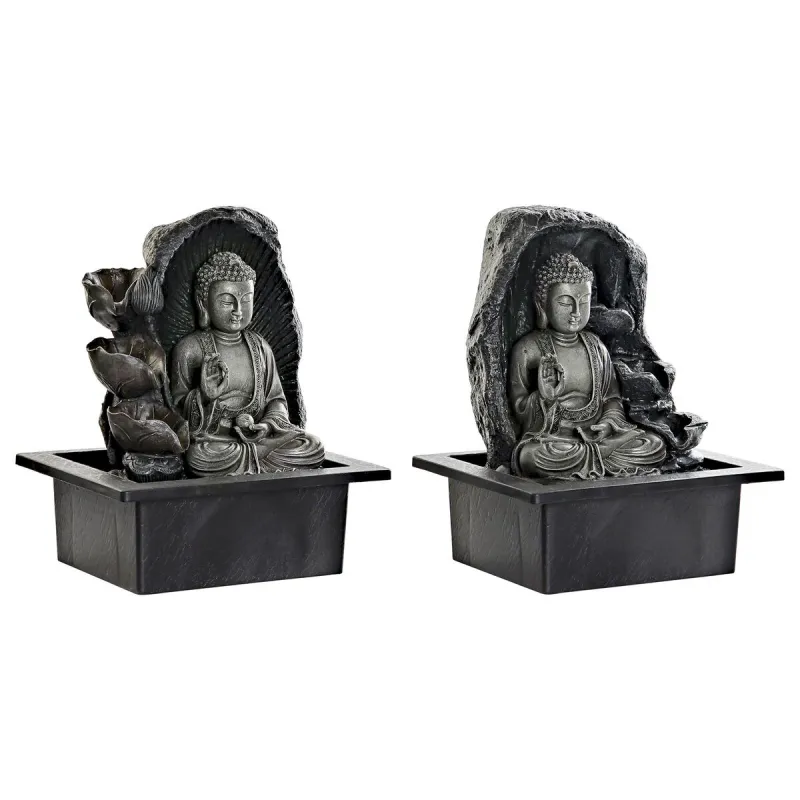 Garden fountain DKD Home Decor 21 x 17,5 x 25 cm Buddha Hartsi Itämainen (2 osaa)