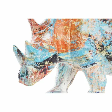 Koristehahmo DKD Home Decor 34 x 12,5 x 16,5 cm Monivärinen Sarvikuono Moderni