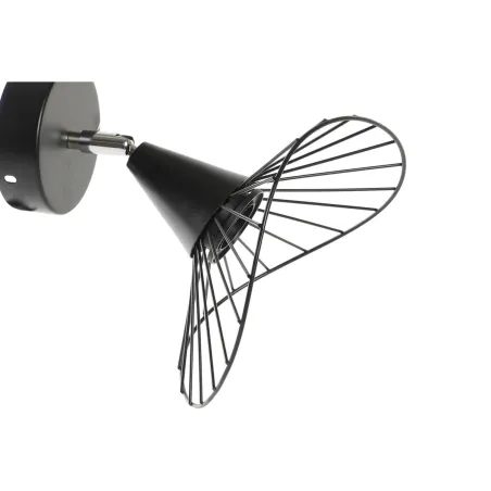 sienas Lampa DKD Home Decor Melns Metāls 50 W 220 V Urbāns 21 x 22 x 22 cm