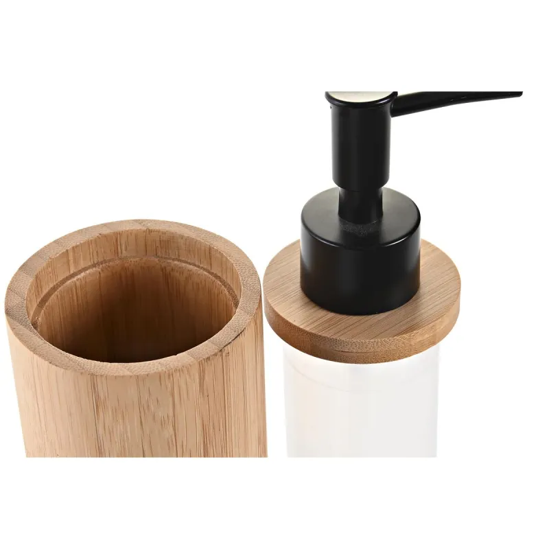 Seebi dosaator DKD Home Decor Must Naturaalne Bambus polüpropüleen