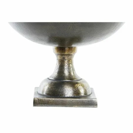 Pöytäkoriste DKD Home Decor Kullattu Hopeinen Alumiini 25 x 25 x 19 cm (2 osaa)