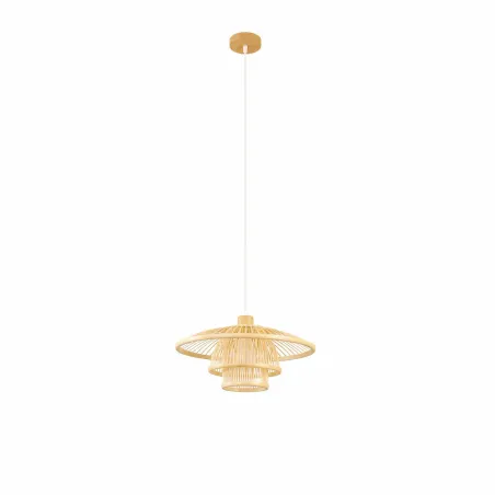 Laevalgusti DKD Home Decor Naturaalne Bambus 50 W 40 x 40 x 17 cm