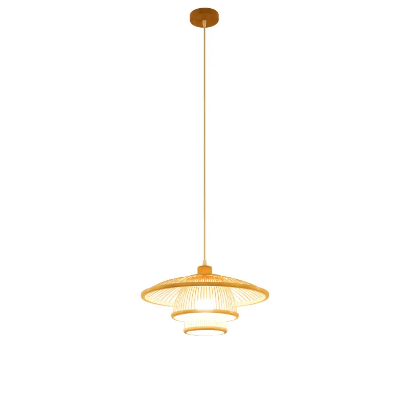 Потолочный светильник DKD Home Decor Натуральный Бамбук 50 W 40 x 40 x 17 cm