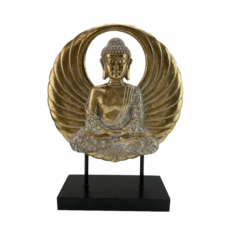 Dekoratyvinė figūrėlė DKD Home Decor 25 x 8 x 33 cm Juoda Auksinis Buda Rytietiškas