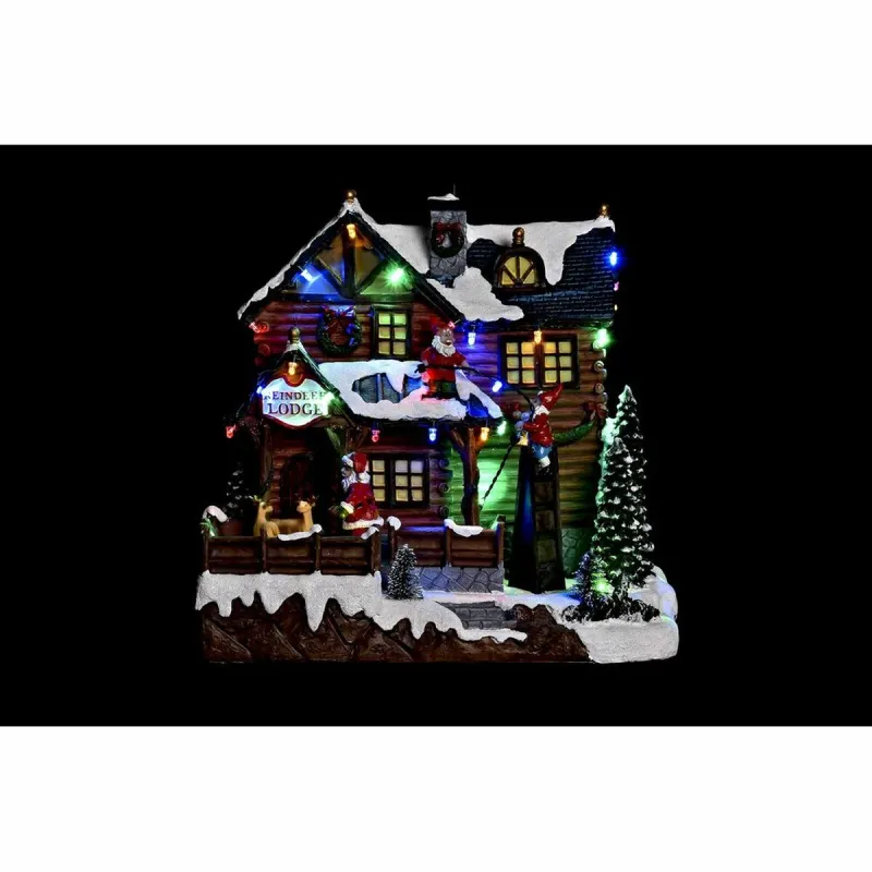 Leļļu māja DKD Home Decor Daudzkrāsains Muzikāls 25,5 x 21 x 25 cm Kustības LED Licht