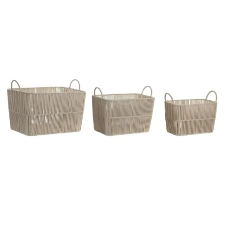 Grozs DKD Home Decor Bēšs Metāls 39 x 29 x 31 cm 3 Daudzums