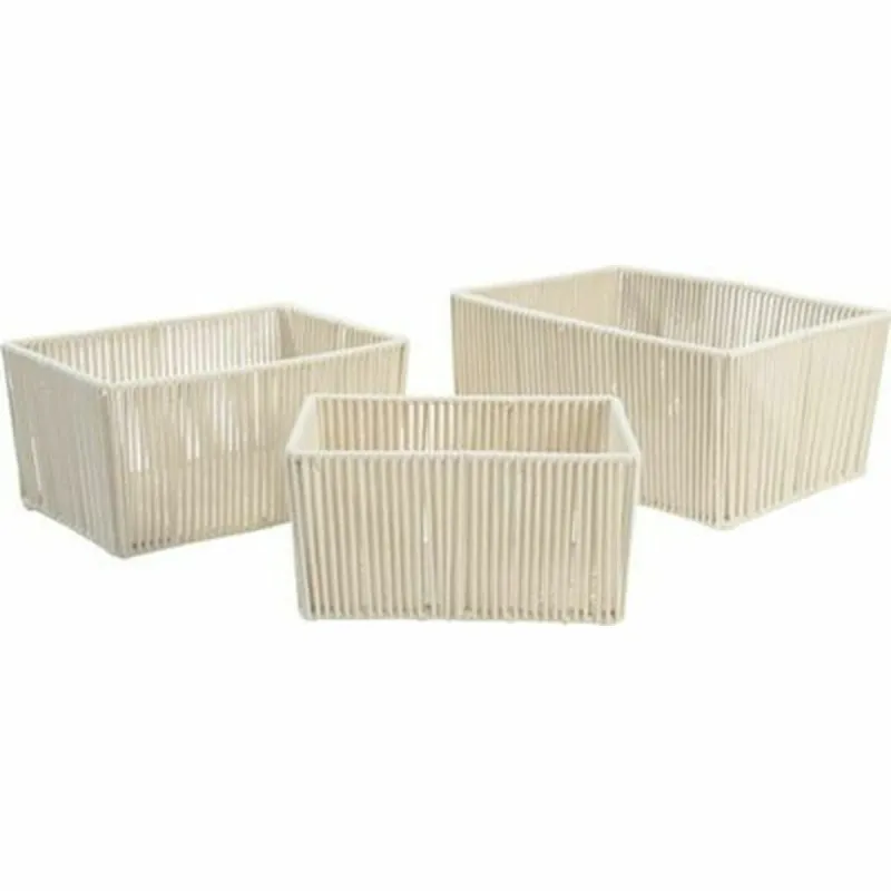 Grozs DKD Home Decor Bēšs Metāls 40 x 30 x 20 cm 3 Daudzums