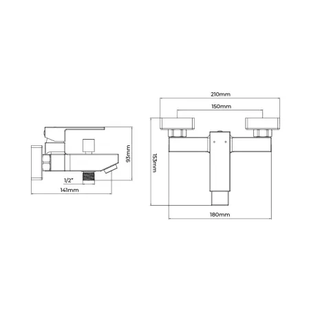 Mixer Tap EDM 01193 Getaria Stainless steel Brass Zinc 21 x 15,3 x 9,3 cm Bathtub