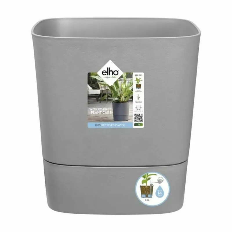 Puķu pods Elho Greensense Aqua Care 29,5 x 29,5 x 30,2 cm, pelēks