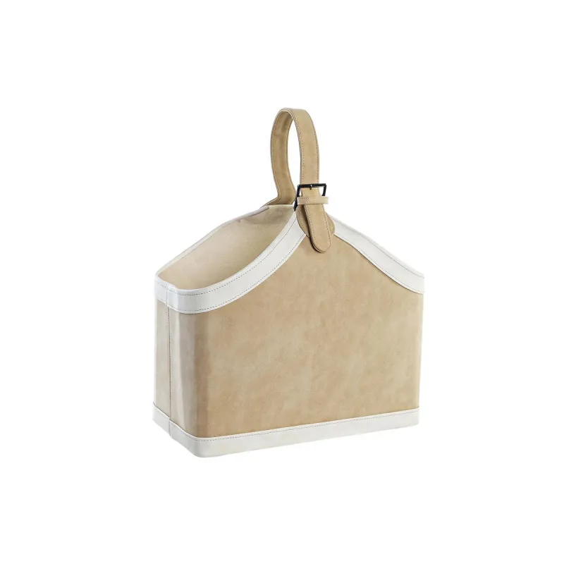 Ajakirjaalus DKD Home Decor Kaamlipruun Kreemikas Polüuretaan (40 x 19 x 50 cm)