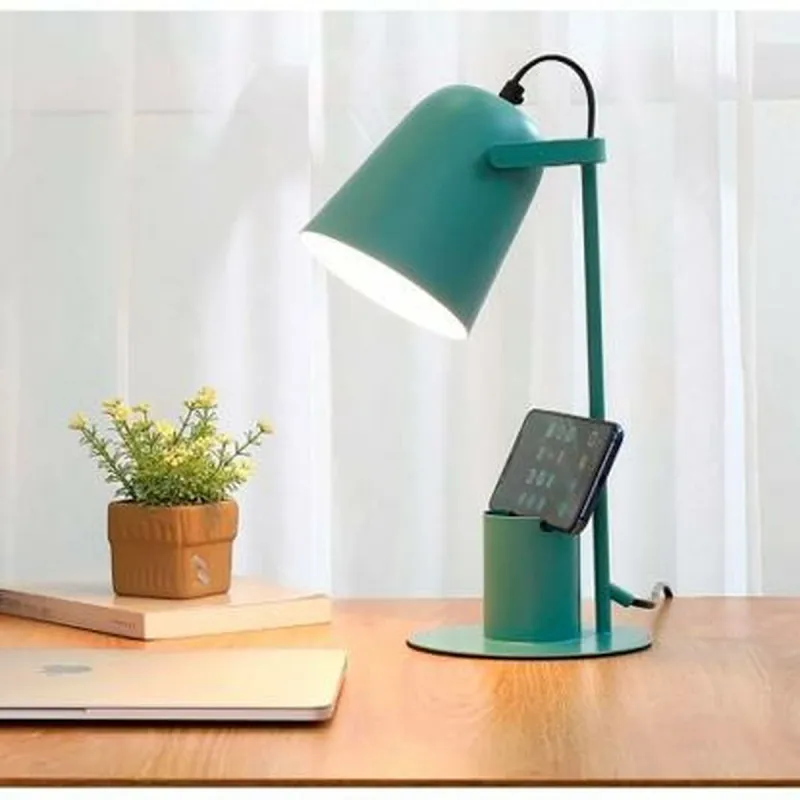 Galda lampa iTotal COLORFUL Zaļš Tirkīzs Metāls 35 cm