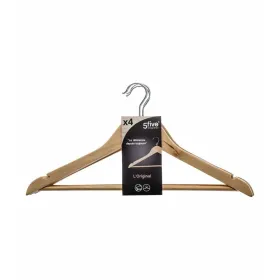 Riidepuude komplekt 5five Simply Smart Pruun Naturaalne Puit 44 x 23 cm (4 Ühikut)
