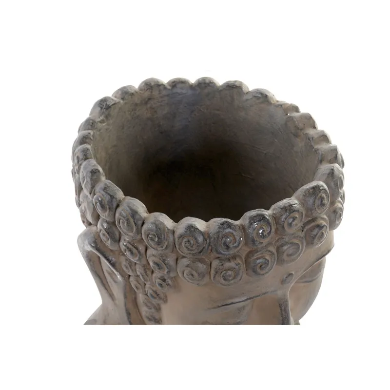 Lillepott DKD Home Decor 26 x 25 x 30 cm Klaaskiud Buddha