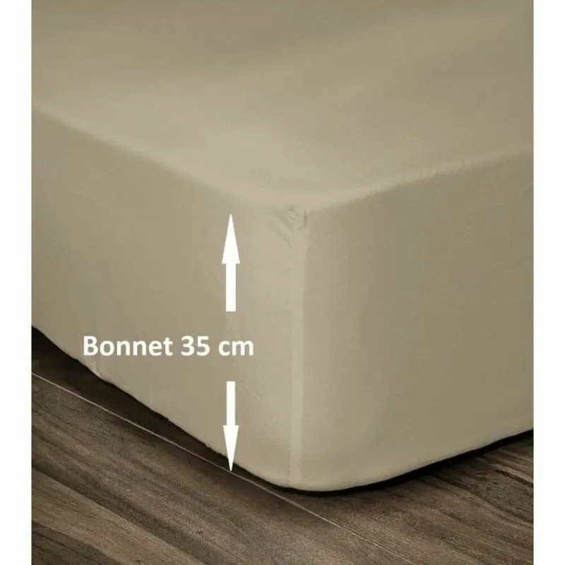 Подогнанный лист Lovely Home Бежевый Двуспальная кровать 140 x 190 cm