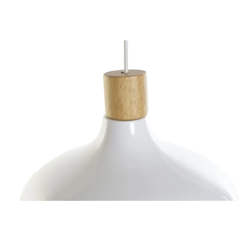 Kattolamppu DKD Home Decor Valkoinen Ruskea Metalli Mäntypuu 50 W 35,5 x 35,5 x 21 cm