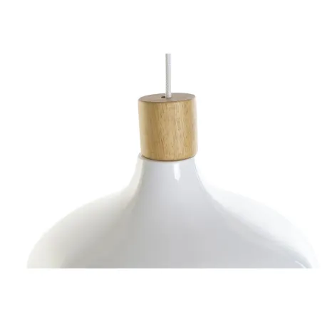 griestu gaismas DKD Home Decor Balts Brūns Metāls Ciedra 50 W 35,5 x 35,5 x 21 cm