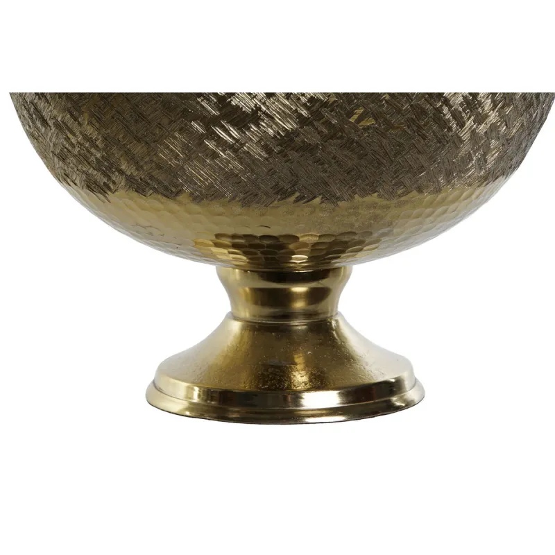 Pöytäkoriste DKD Home Decor Kullattu Hopeinen Alumiini 25 x 25 x 18 cm (2 osaa)