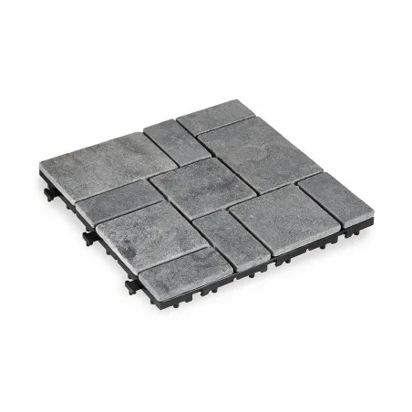 Ligzdojama flīze Ibergarden TTS11P-GY Pelēks Stone Plastmasa 30 x 2,8 x 30 cm (6 gb.)