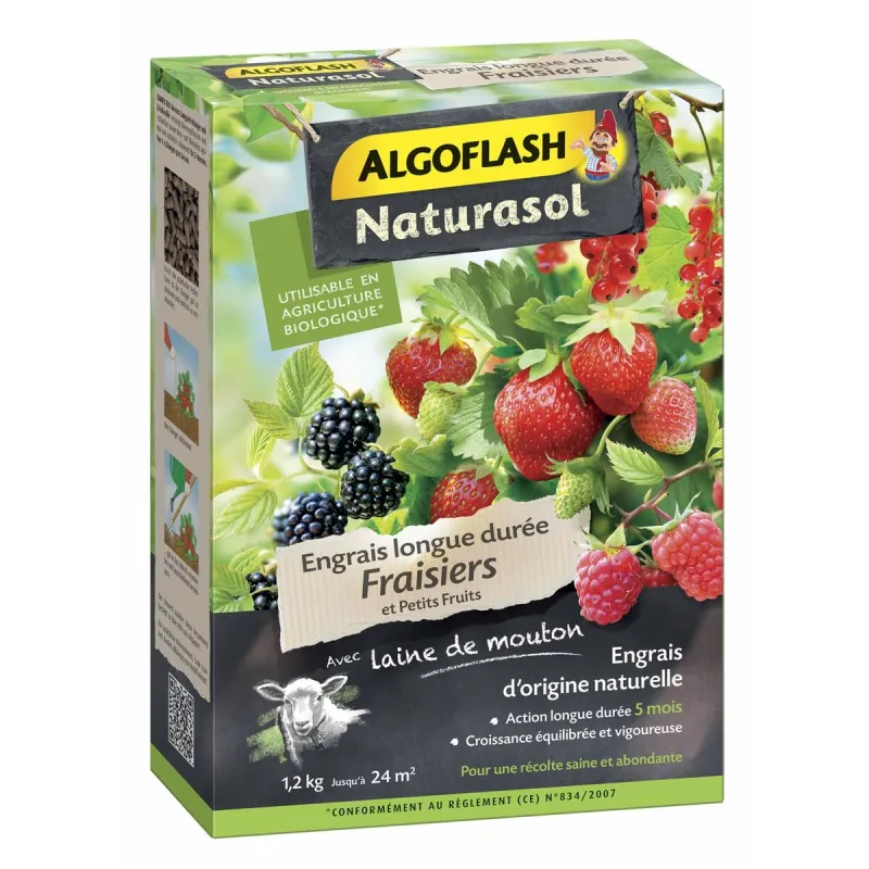 Augu fertilizētājs Algoflash Zemenes, upenes, kazenes, mellenes, avenes