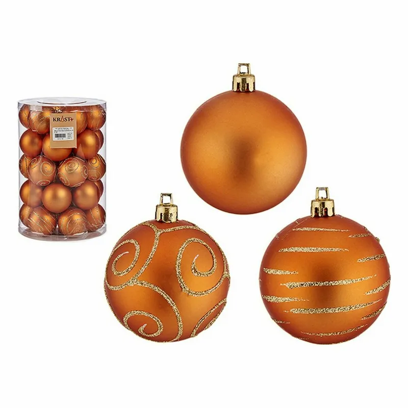 Kalėdinių kamuoliukų rinkinys Krist+ Oranžinė PVC (4 vnt.)