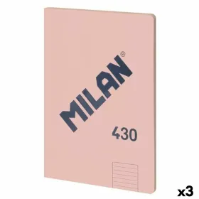Notebook Milan 430 Pink A4 48 Sheets (3 Units)