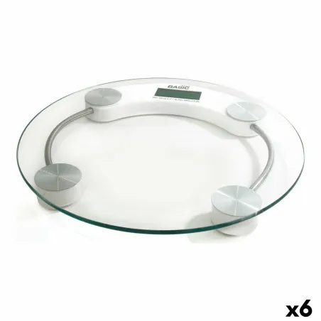 Digitaalinen henkilövaaka Basic Home Läpinäkyvä 33 x 3,5 cm (6 osaa)