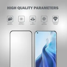 Crong 3D Armor Glass - 9H Full Glue Tempered Glass for Xiaomi Mi 11 Full Screen + Installation Frame