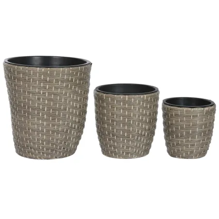 Istutuskastide komplekt Home ESPRIT polüpropüleen Rotang 40 x 40 x 45 cm