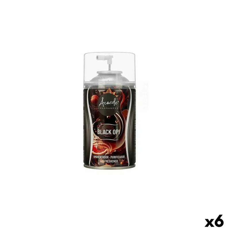 õhuvärskendaja lisatäiteid Acorde Black Opi 250 ml Spray (6 Ühikut)