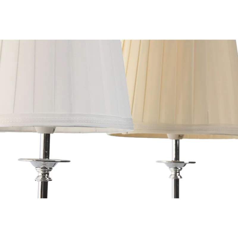 Galda lampa Home ESPRIT Balts Bēšs Metāls Porcelāns 25 W 220 V 20 x 20 x 44 cm (2 gb.)