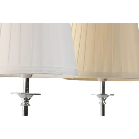 Galda lampa Home ESPRIT Balts Bēšs Metāls Porcelāns 25 W 220 V 20 x 20 x 44 cm (2 gb.)