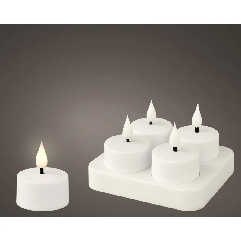 LED Kynttilä Lumineo 485346 Valkoinen Ladattava Sisäpuoli (4 osaa)