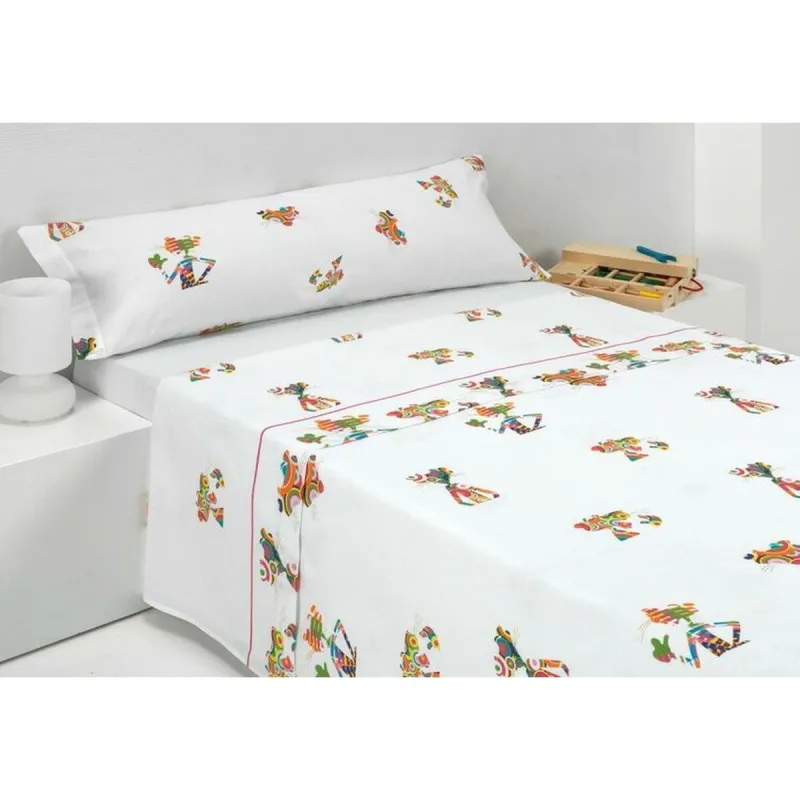 Voodiriiete Komplekt Pink Panther UNICO Valge Mitmevärviline Voodi 90 cm