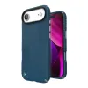 Speck Presidio2 Grip MagSafe - iPhone Air Case (Deep Sea / Silver Metallic / Spell Blue)