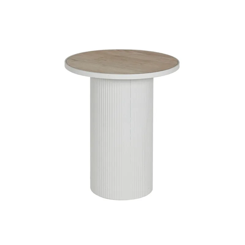 Šoninis staliukas Home ESPRIT Balta Metalinis Medžio MDF 46 x 46 x 56 cm