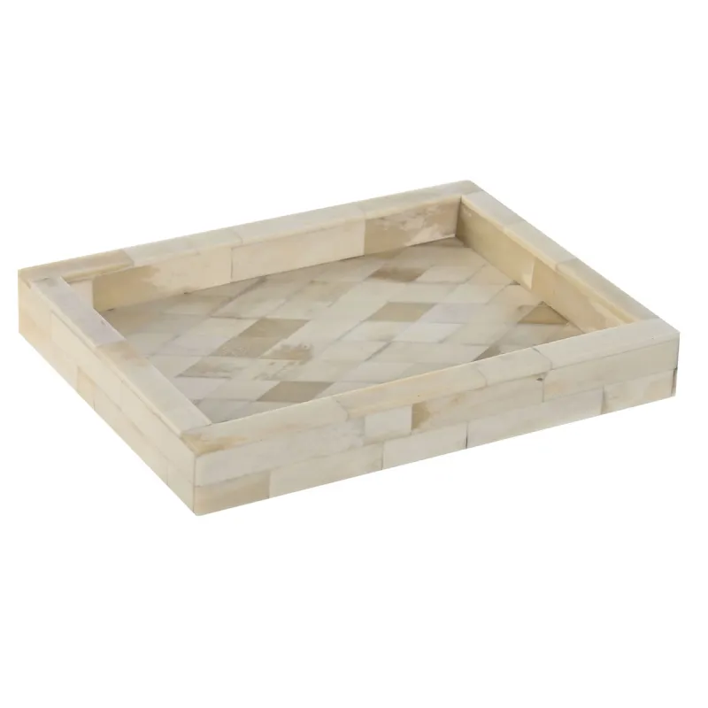 Tarjotin esineille Home ESPRIT Luu Mangopuu Siirtomaatyylinen 20,5 x 15,5 x 2,8 cm