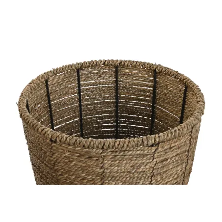 Istutuskastide komplekt Home ESPRIT Pruun kiud Troopiline 31 x 31 x 24 cm