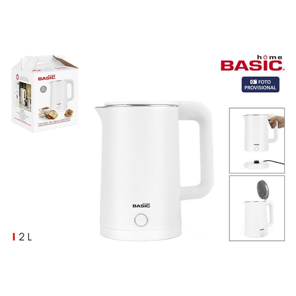 Kettle Basic Home White 1500 W 2 L (6 Units)