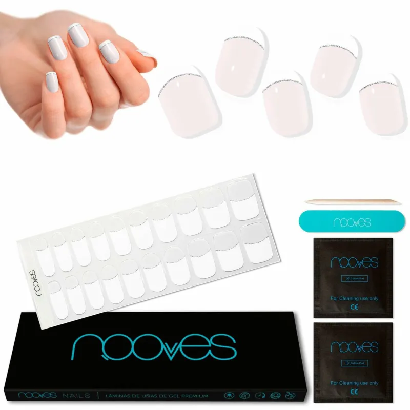 Лак для ногтей Nooves LÁMINAS DE UÑAS DE GEL Белый 20 Предметы