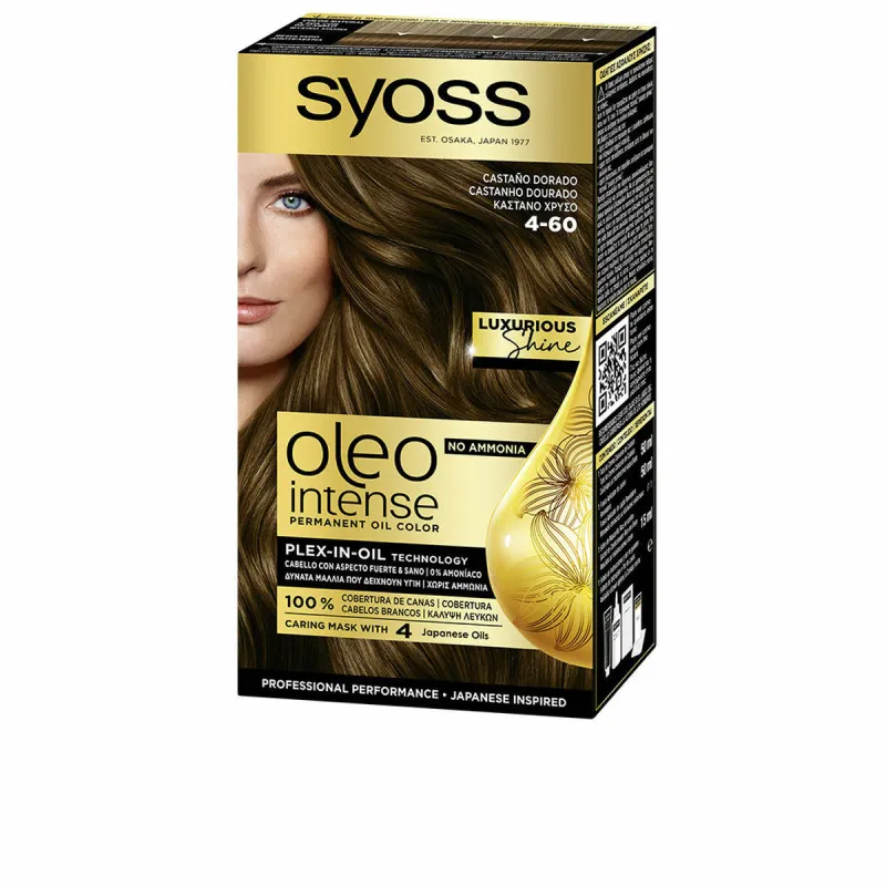 Ilgalaikiai dažai Syoss Oleo Intense Ausiniai ruda Nº 4-60 Nº 4-60-Castano Dorado