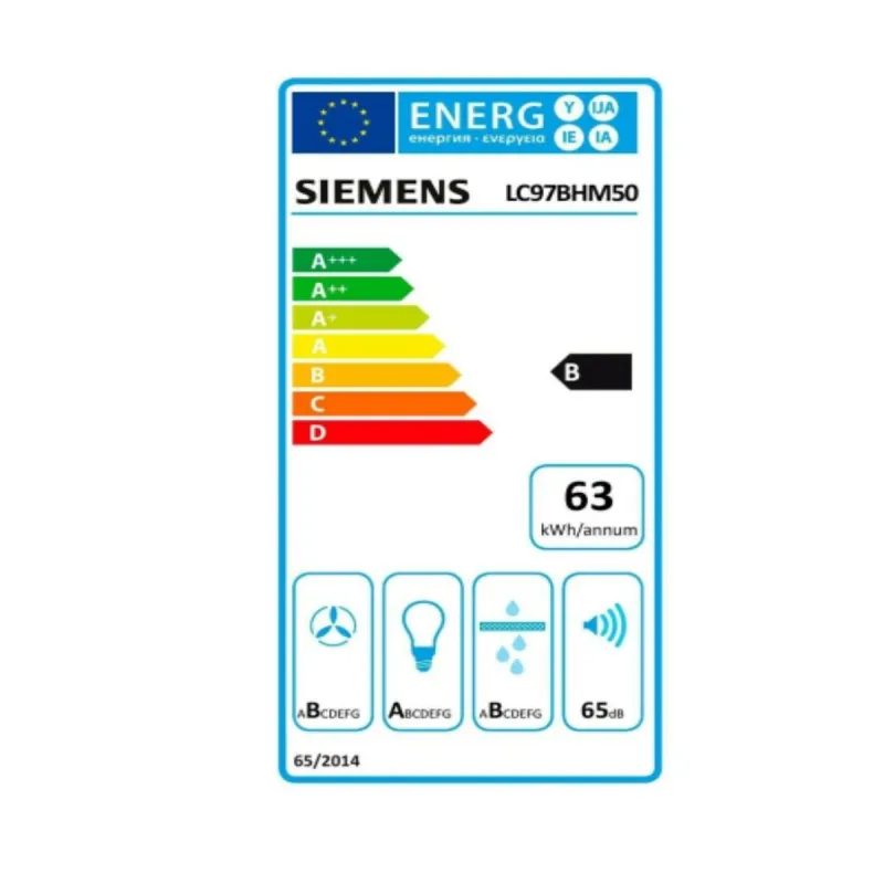Conventional Hood Siemens AG LC97BHM50 90 cm 710 m³/h 255W B Steel