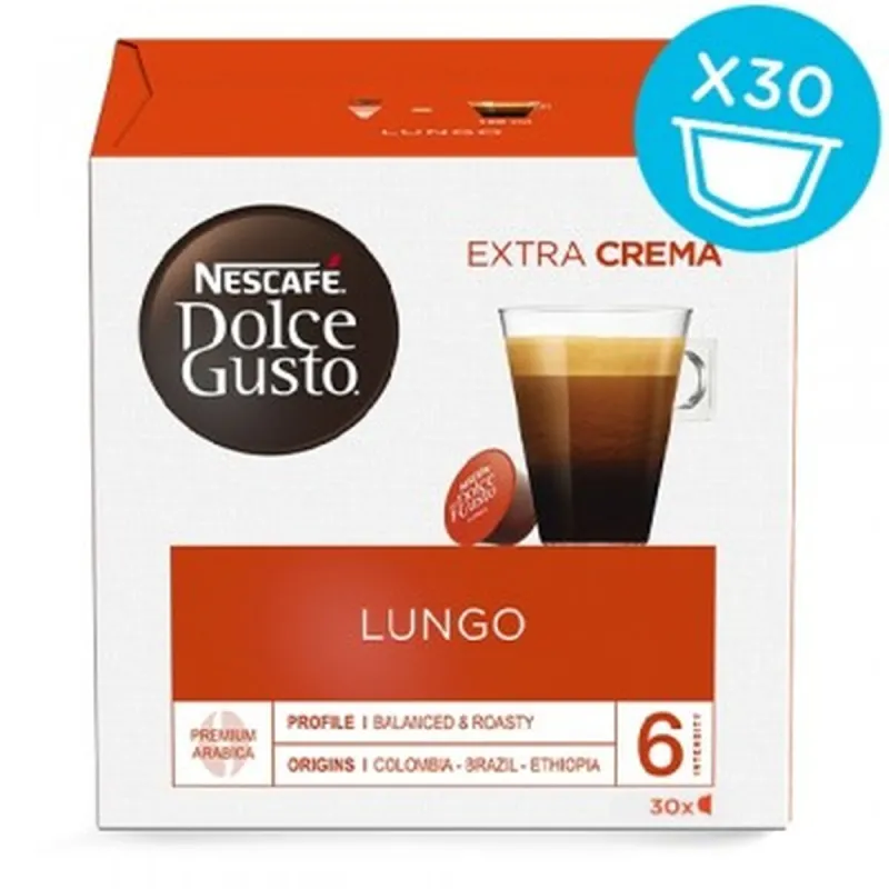 Kohvikapslid Nestle LUNGO 30 Tükid, osad (1 Ühikut) (30 Ühikut)