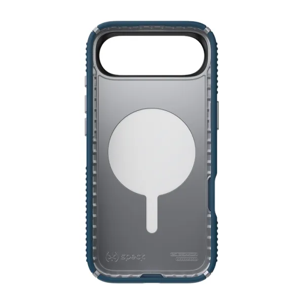 Speck Presidio2 Grip MagSafe - iPhone Air Case (Deep Sea / Silver Metallic / Spell Blue)