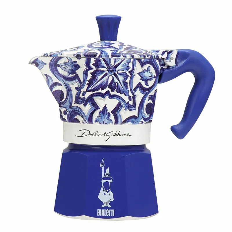 Итальянская Kофеварка Bialetti MOKA D&G BLU MEDIT. 3T Синий Алюминий 3 Чашки