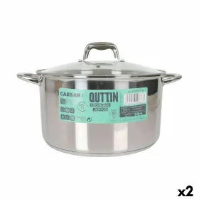Keptuvė su stikliniu dangčiu Quttin Caesar Plienas ø 30 x 17,5 cm (2 vnt.)