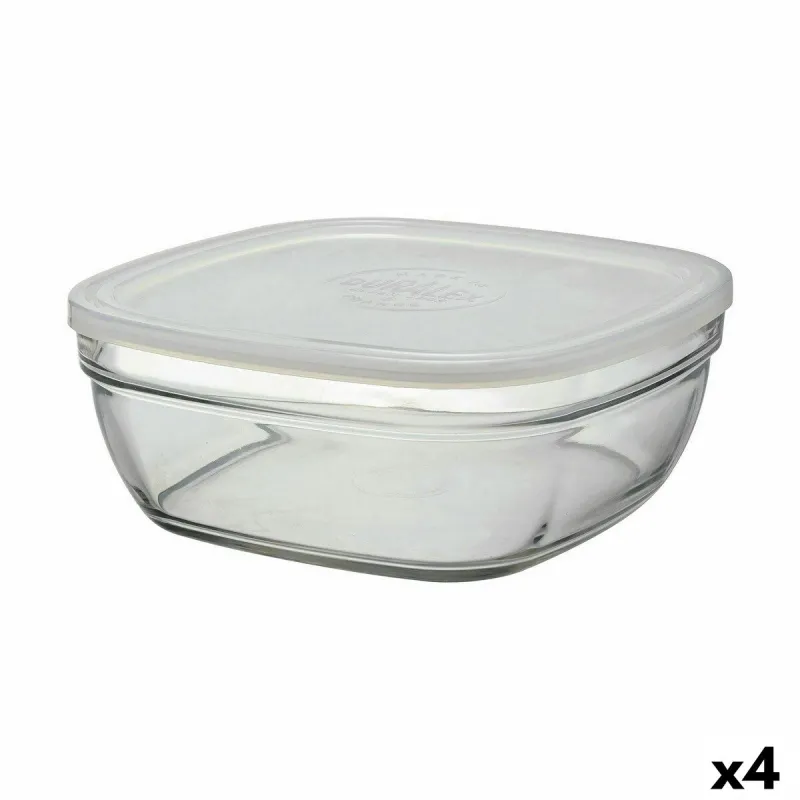 kandiline lõunasöögi karp kaanega Duralex FreshBox 3 L 23 x 23 x 9 cm (4 Ühikut)