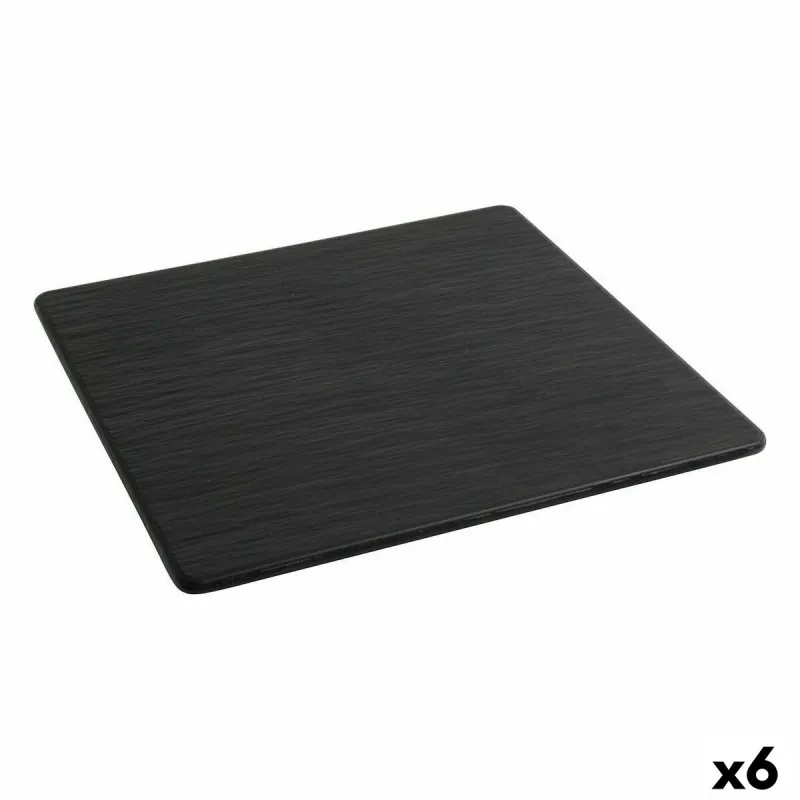 Plakans trauks Inde Africa Melns Melamīna Kvadrāta 35 x 35 x 0,7 cm (6 gb.)