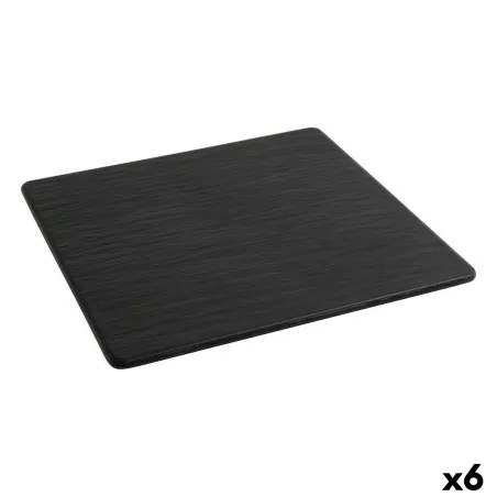 Plakans trauks Inde Africa Melns Melamīna Kvadrāta 35 x 35 x 0,7 cm (6 gb.)