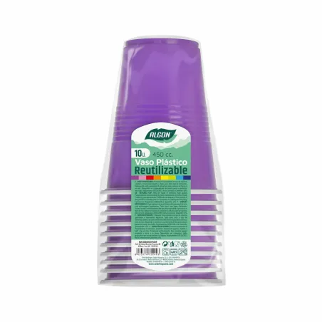 Korduvkasutatavate prillide komplekt Algon Fuksiaroosa 48 Ühikut 450 ml (10 Tükid, osad)